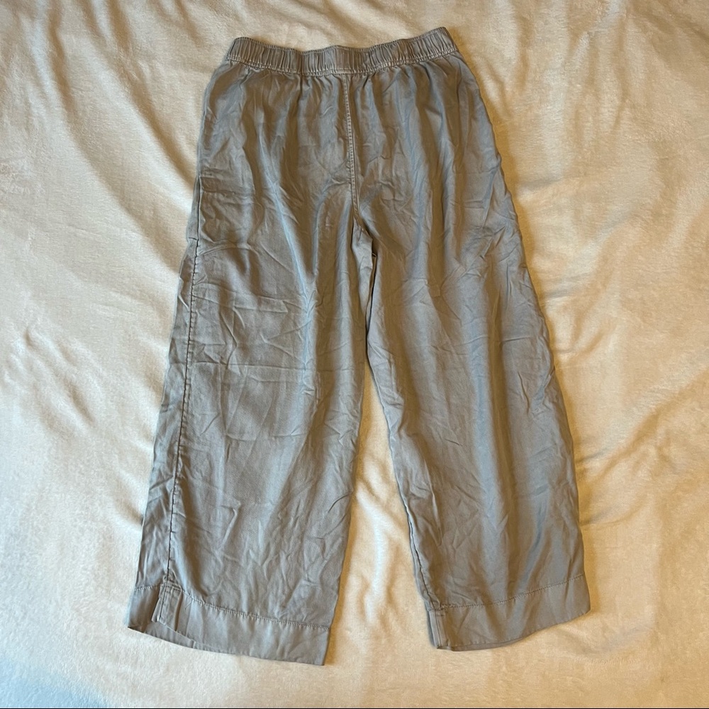 C&C California 100% Lyocell Gray Wide Leg High Rise Pants Elastic Waist Pockets - Picture 2 of 7